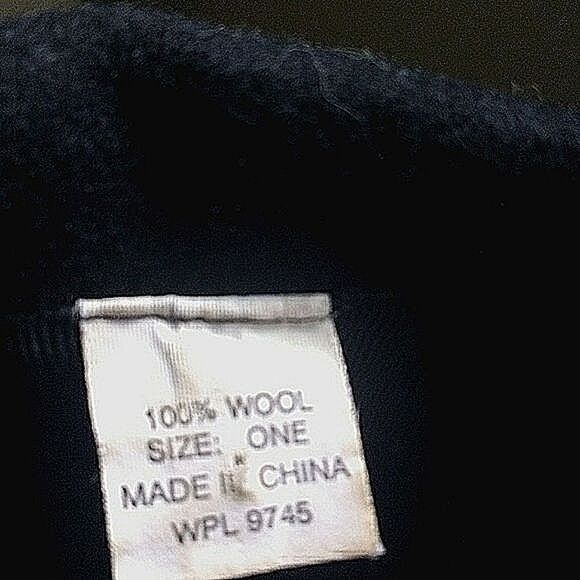 Vintage 100% Black Wool Fedora Hat main image 5